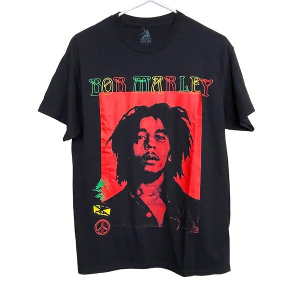 Zion Rootswear Tops - Bob Marley Unisex Graphic T-Shirt Black NWT Size Medium NWOT